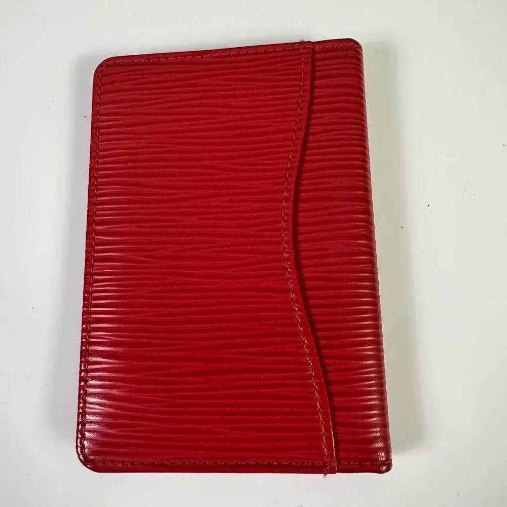 Louis‎ Vuitton Red Epi Leather Slim Vertical Bifold